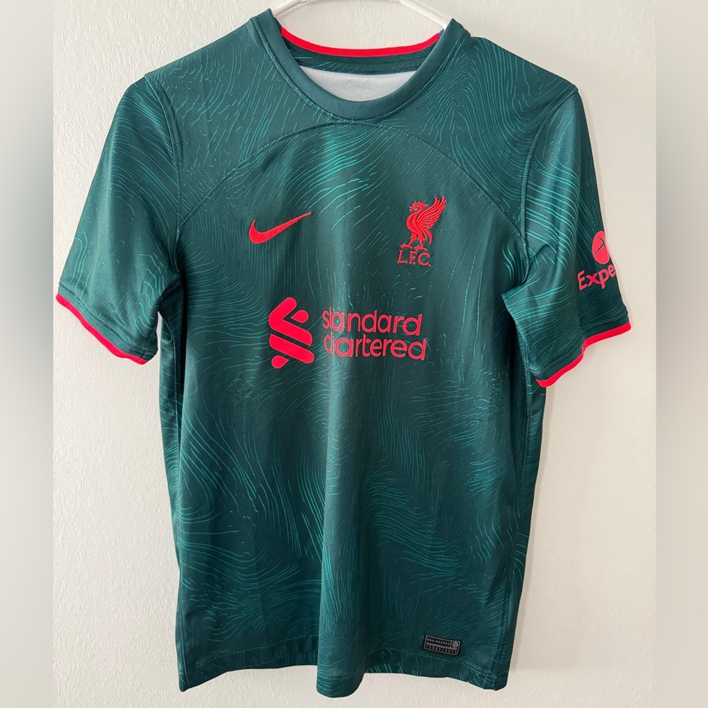Nike Kids Liverpool Teal Shirt with Red Accents
